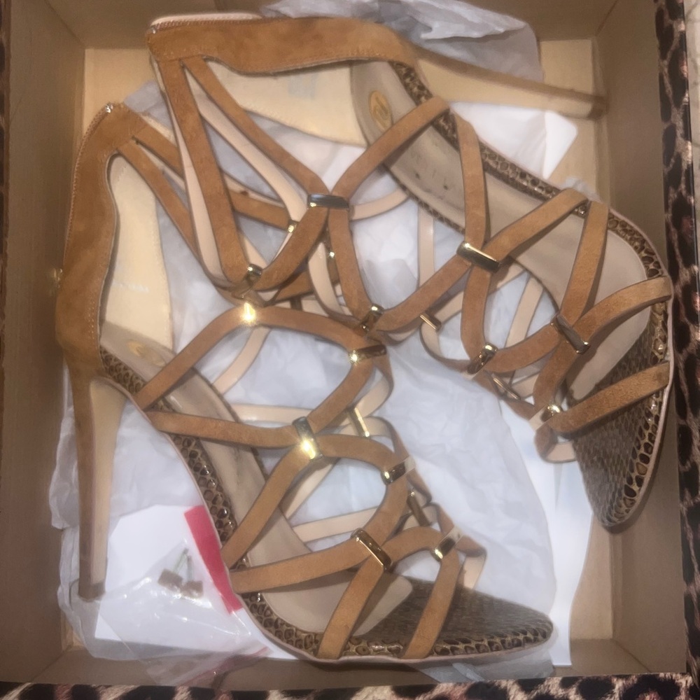 River Island Elegant Brown Strappy Heels